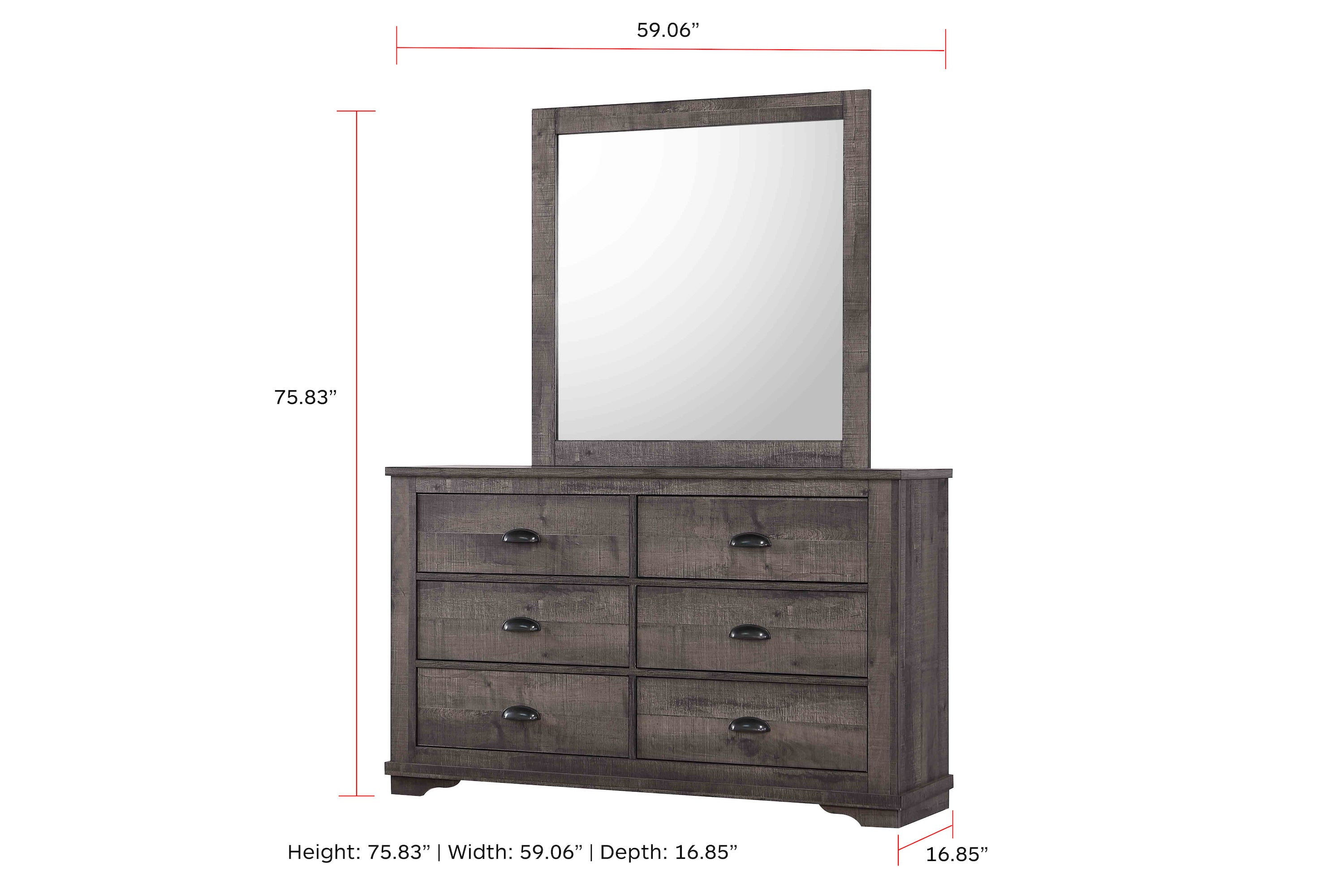 Coralee Gray Sleigh Bedroom Set from Crown Mark - Luna Furniture