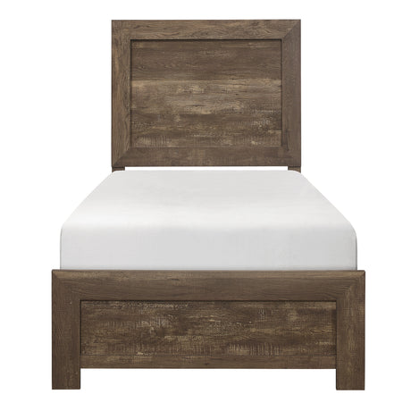 Corbin Brown Twin Panel Bed from Homelegance - Luna Furniture