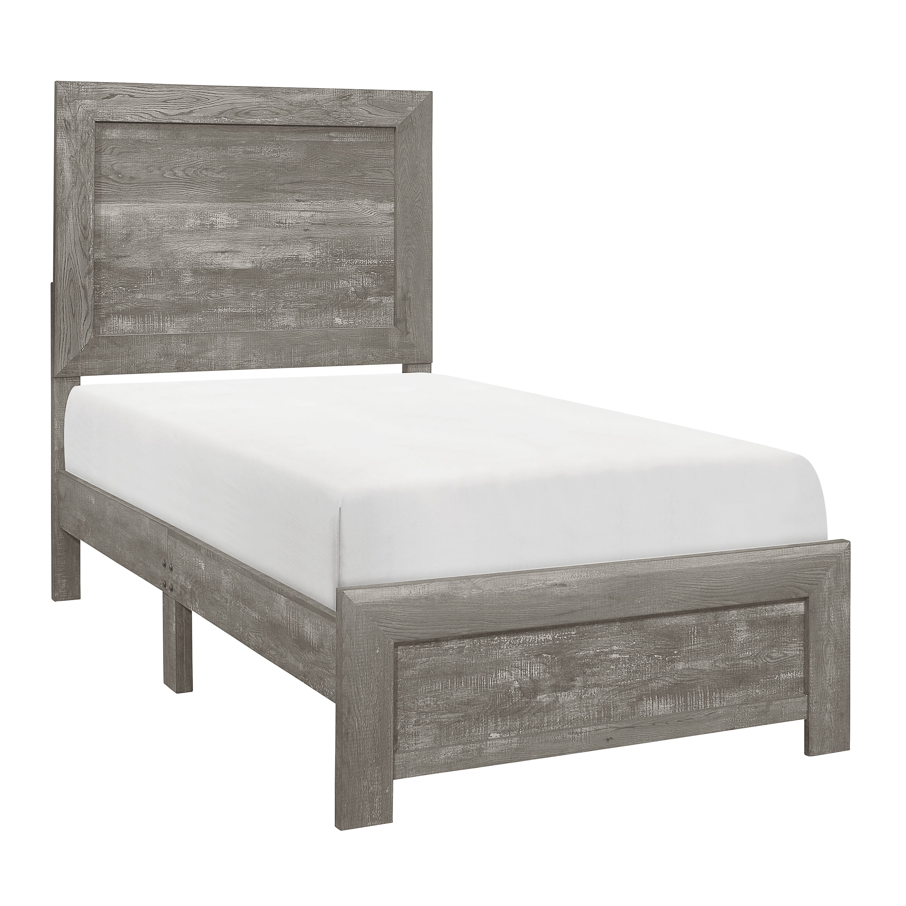 Corbin Gray Twin Panel Bed from Homelegance - Luna Furniture