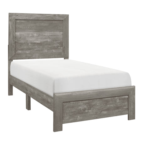 Corbin Gray Twin Panel Bed from Homelegance - Luna Furniture