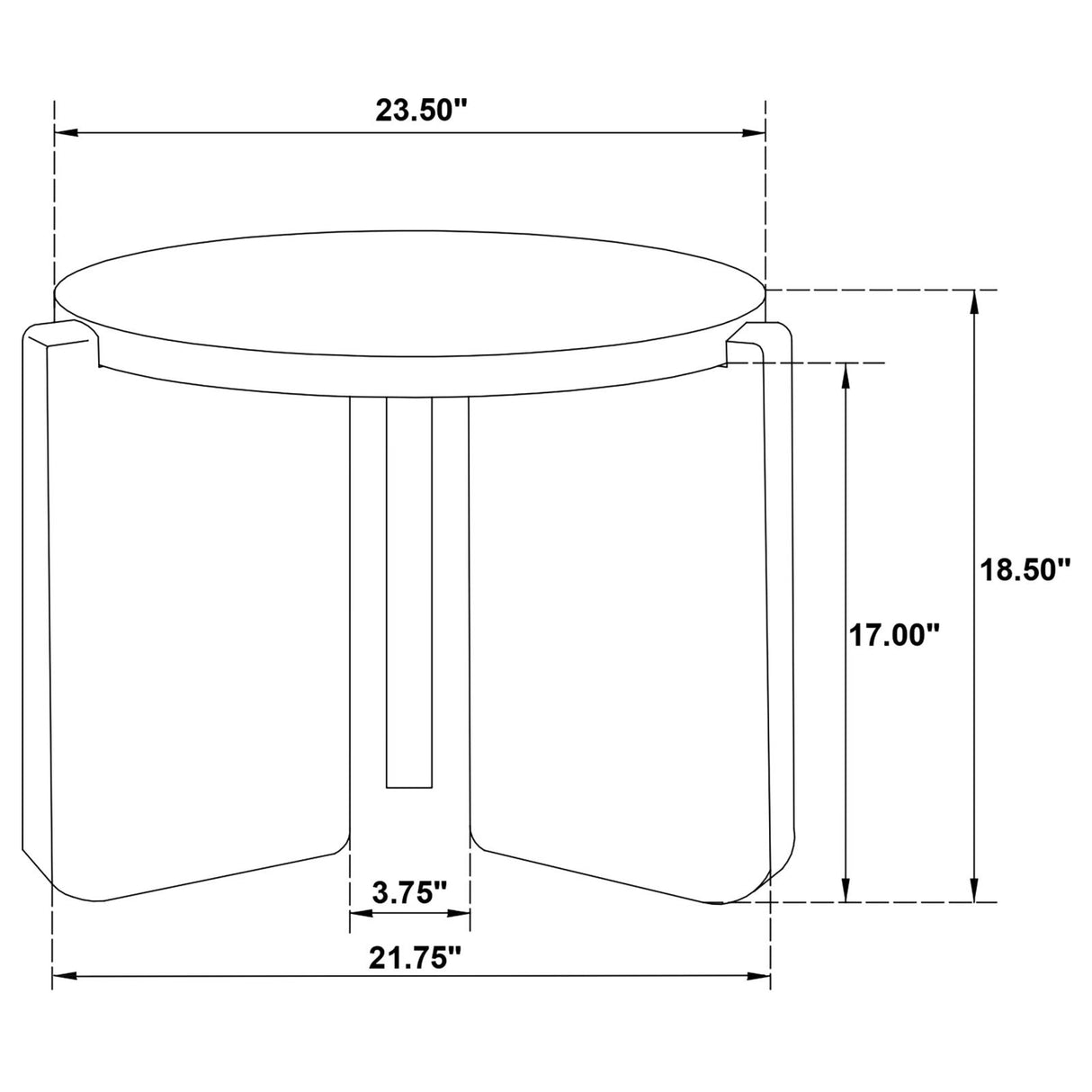 Cordova Black Round Solid Wood End Table from Coaster - Luna Furniture
