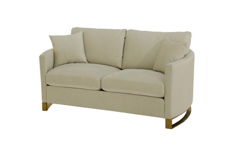 Corliss Beige Upholstered Arched Arms Loveseat from Coaster - Luna Furniture