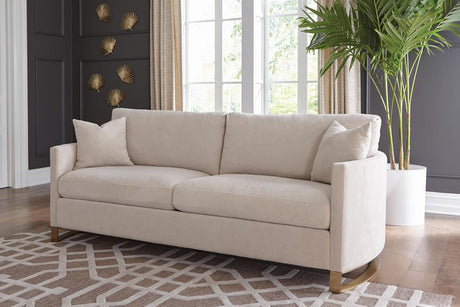 Corliss Beige Upholstered Arched Arms Sofa from Coaster - Luna Furniture