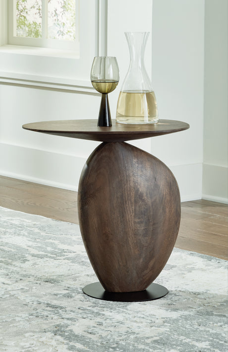Cormmet Brown/Black Accent Table from Ashley - Luna Furniture