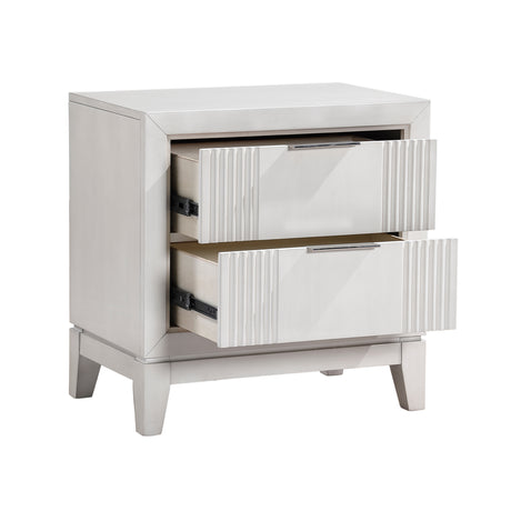 Cornwall Antique White 4-Piece Bedroom Set (Queen Bed, Nightstand, Dresser, Mirror) from Homelegance - Luna Furniture