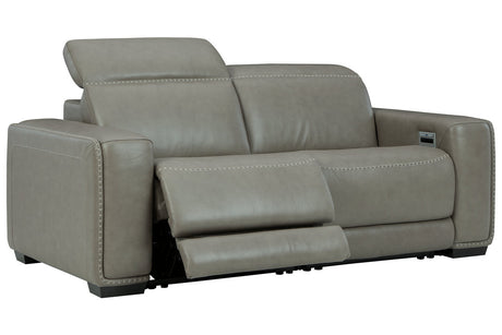 Correze Gray 2-Piece Power Reclining Loveseat from Ashley - Luna Furniture