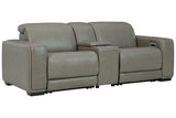 Correze Gray 3-Piece Power Reclining Loveseat from Ashley Furniture - Luna Furniture