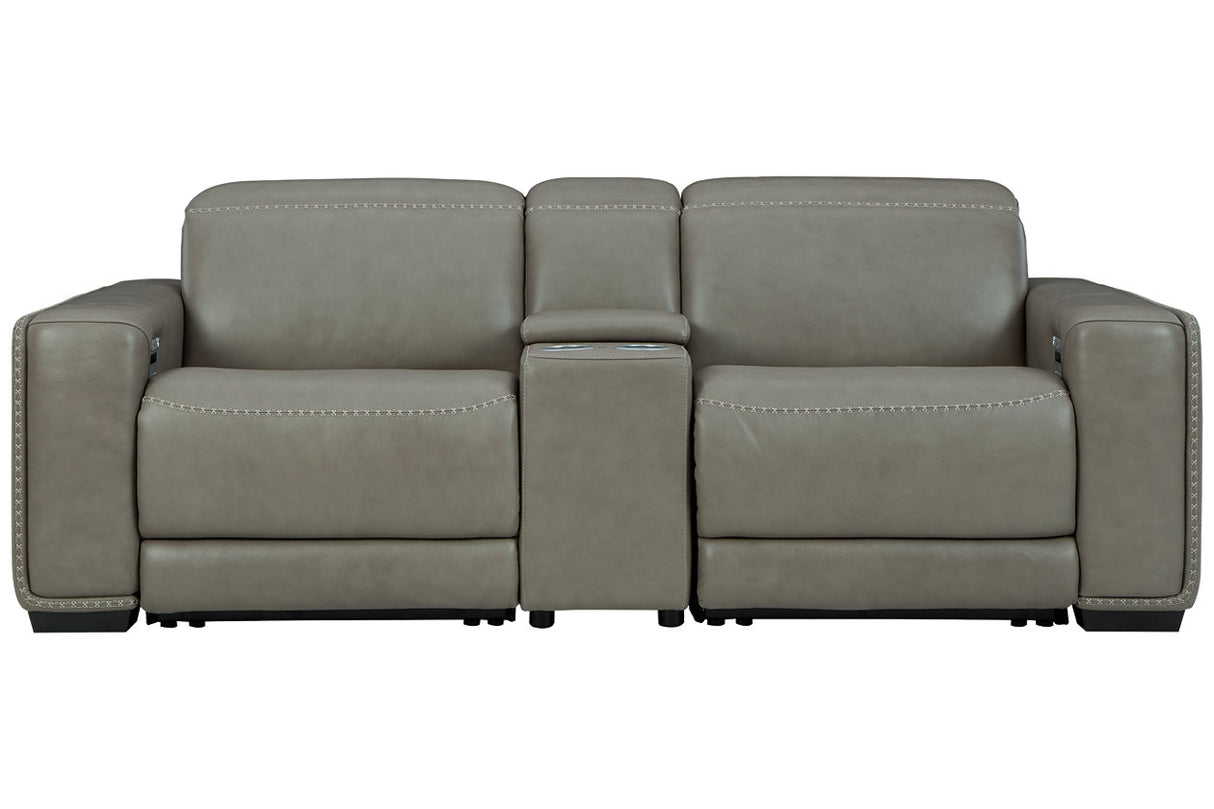 Correze Gray 3-Piece Power Reclining Loveseat from Ashley Furniture - Luna Furniture