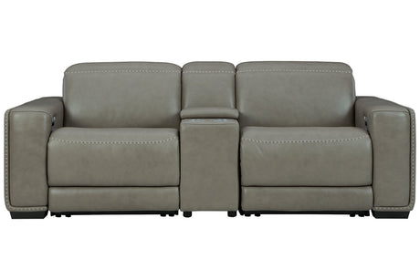 Correze Gray 3-Piece Power Reclining Loveseat from Ashley - Luna Furniture