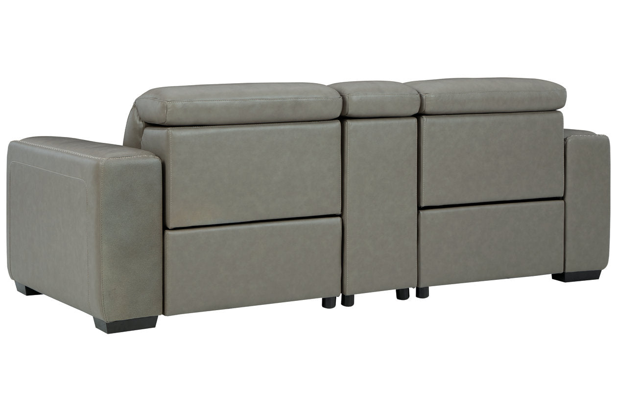 Correze Gray 3-Piece Power Reclining Loveseat from Ashley Furniture - Luna Furniture