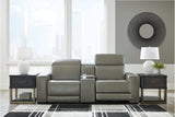 Correze Gray 3-Piece Power Reclining Loveseat from Ashley Furniture - Luna Furniture