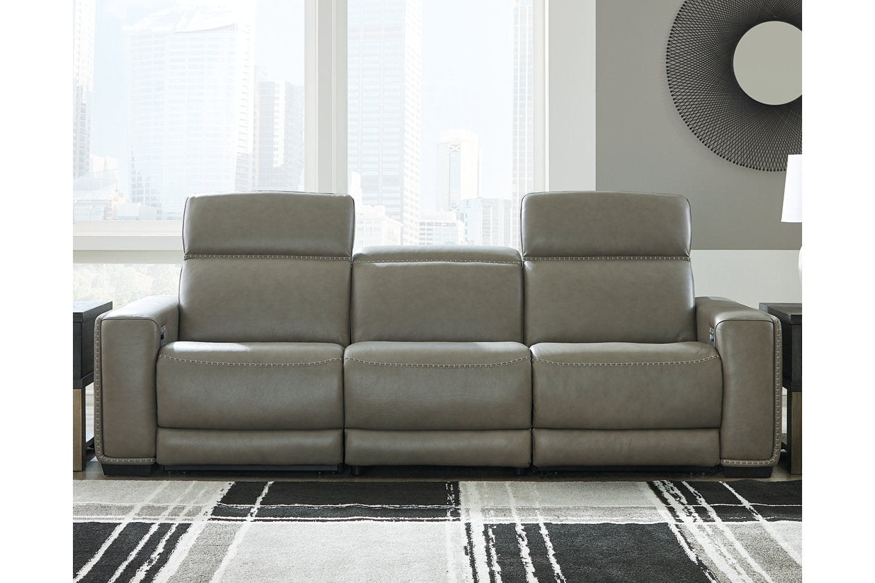 Ashley Correze Gray 3-Piece Power Reclining Sofa – Luna Furniture