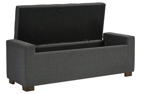 Cortwell Gray Storage Bench from Ashley - Luna Furniture