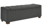 Cortwell Gray Storage Bench from Ashley - Luna Furniture