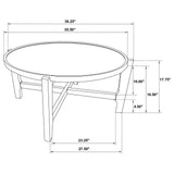 Cota Dark Brown Round Solid Wood Coffee Table from Coaster - Luna Furniture