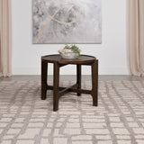 Cota Dark Brown Round Solid Wood End Table from Coaster - Luna Furniture