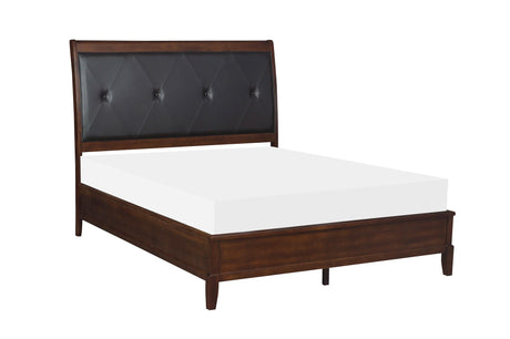 Cotterill Cherry King Upholstered Panel Bed from Homelegance - Luna Furniture