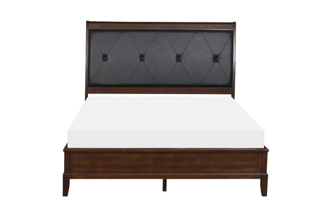 Cotterill Cherry Queen Upholstered Panel Bed from Homelegance - Luna Furniture