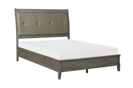Cotterill Gray King Upholstered Panel Bed from Homelegance - Luna Furniture