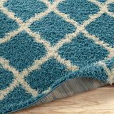 Cozy Moroccan Trellis Turquoise Shaggy Area Rug - 8X10 from Nova Furniture - Luna Furniture