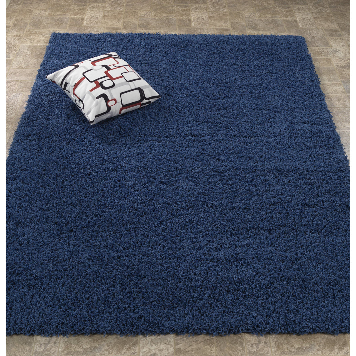 Cozy Solid Navy Blue Shaggy Area Rug - 8X10 from Nova Furniture - Luna Furniture