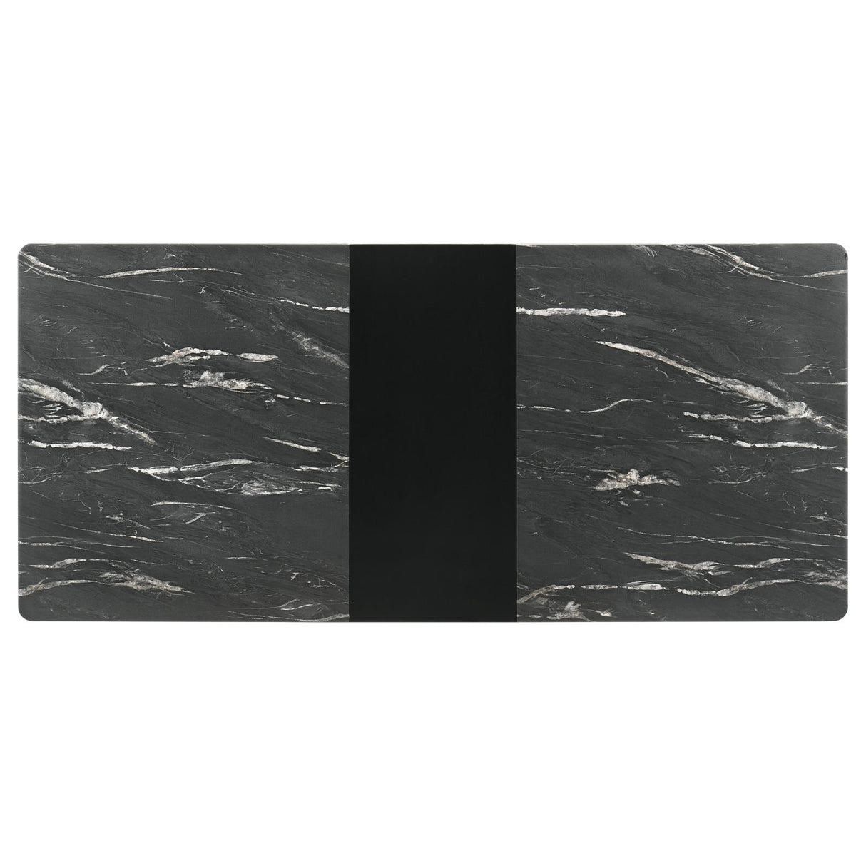 Crestmont Gray Rectangular Faux Marble Top Dining Table with and 16" Self-Storing Extension Leaf from Coaster - Luna Furniture