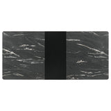 Crestmont Gray Rectangular Faux Marble Top Dining Table with and 16" Self-Storing Extension Leaf from Coaster - Luna Furniture