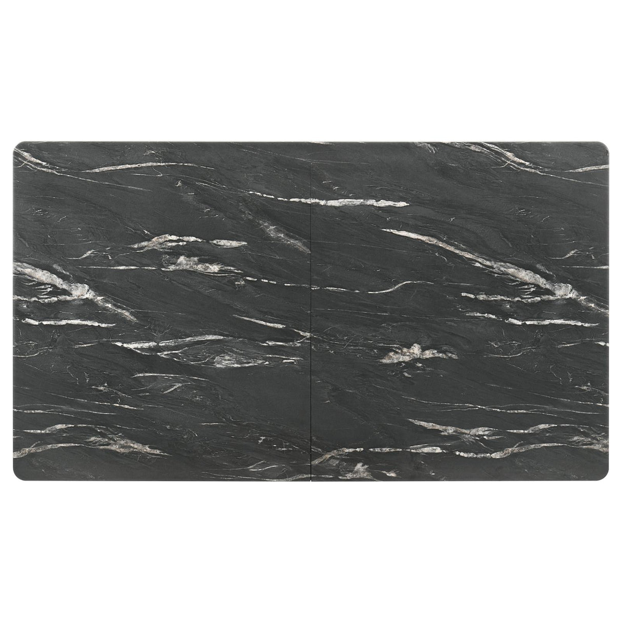 Crestmont Gray Rectangular Faux Marble Top Dining Table with and 16" Self-Storing Extension Leaf from Coaster - Luna Furniture