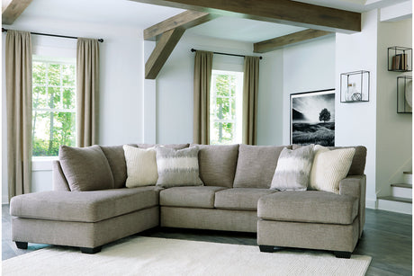 Creswell Stone 2-Piece LAF Chaise Sectional from Ashley - Luna Furniture