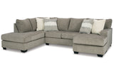 Creswell Stone 2-Piece LAF Chaise Sectional from Ashley - Luna Furniture