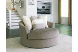 Creswell Stone Oversized Swivel Accent Chair from Ashley - Luna Furniture