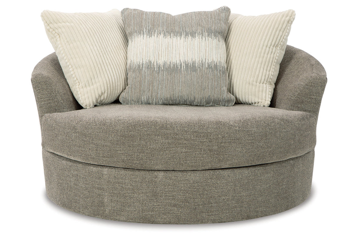 Creswell Stone Oversized Swivel Accent Chair from Ashley - Luna Furniture