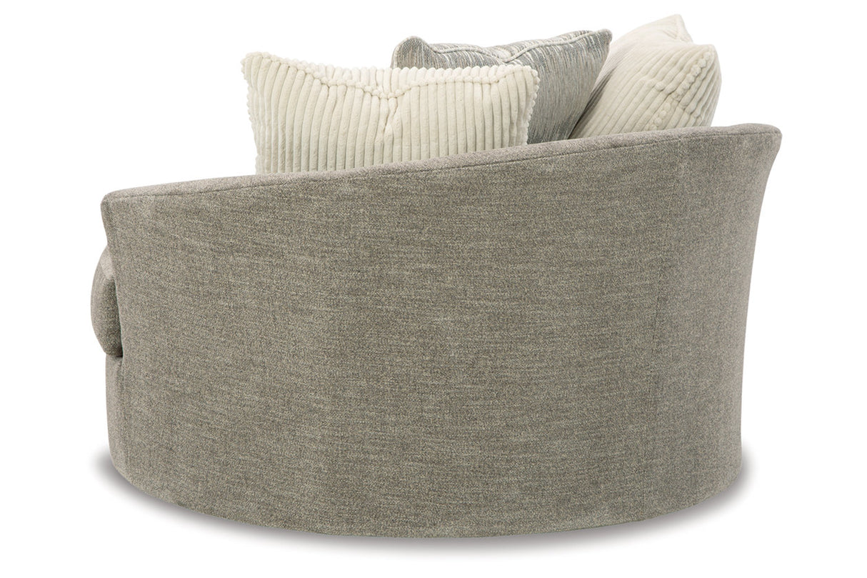 Creswell Stone Oversized Swivel Accent Chair from Ashley - Luna Furniture