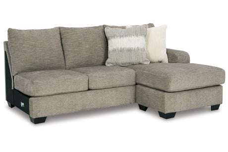 Creswell Stone Right-Arm Facing Sofa Chaise from Ashley - Luna Furniture