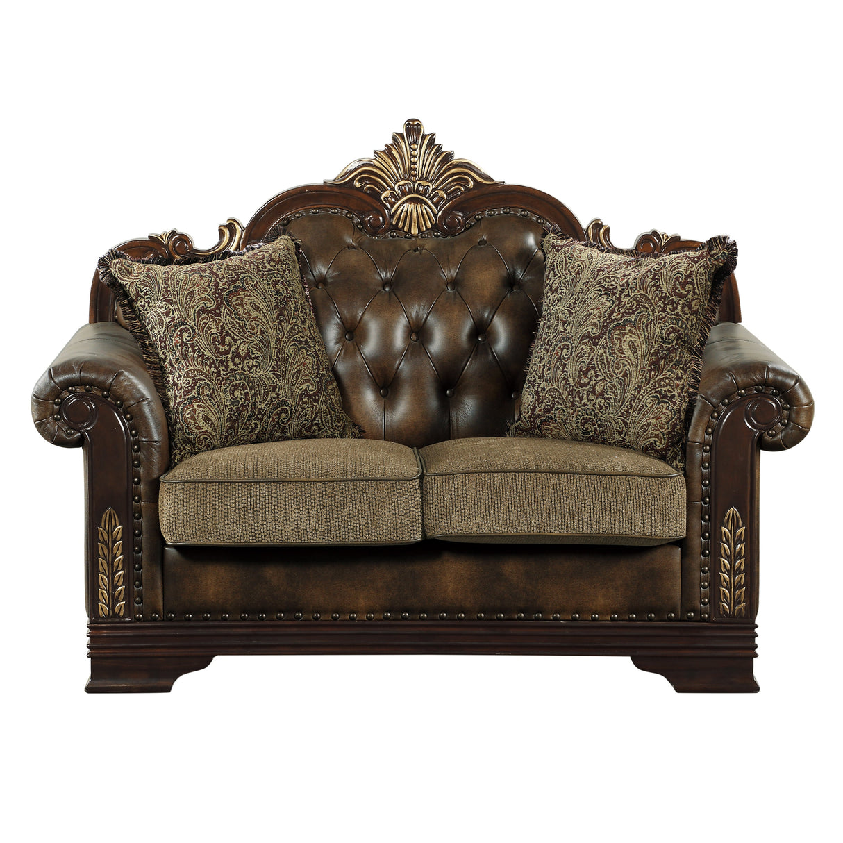Croydon Dark Cherry Loveseat from Homelegance - Luna Furniture