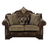 Croydon Dark Cherry Loveseat from Homelegance - Luna Furniture