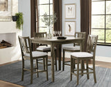 Cruz Gray Mindy 5-Piece Counter Height Set from Homelegance - Luna Furniture