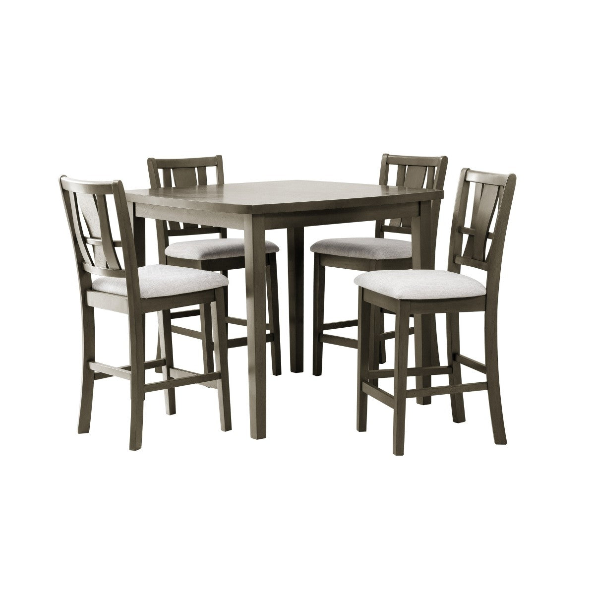 Cruz Gray Mindy 5-Piece Counter Height Set from Homelegance - Luna Furniture