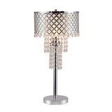 Crystal On Mesh Chrome 28" Touch Table Lamp from Crown Mark - Luna Furniture