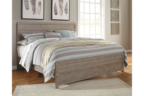 Culverbach Gray King Panel Bed from Ashley - Luna Furniture