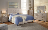Culverbach Gray Upholstered Panel Bedroom Set from Ashley - Luna Furniture