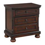 Cumberland Brown Cherry Sleigh Storage Platform Bedroom Set from Homelegance - Luna Furniture