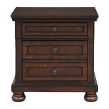 Cumberland Brown Cherry Sleigh Storage Platform Bedroom Set from Homelegance - Luna Furniture
