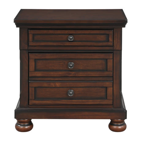 Cumberland Brown Cherry Sleigh Storage Platform Bedroom Set from Homelegance - Luna Furniture