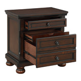 Cumberland Brown Cherry Sleigh Storage Platform Bedroom Set from Homelegance - Luna Furniture