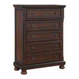 Cumberland Brown Cherry Sleigh Storage Platform Bedroom Set from Homelegance - Luna Furniture