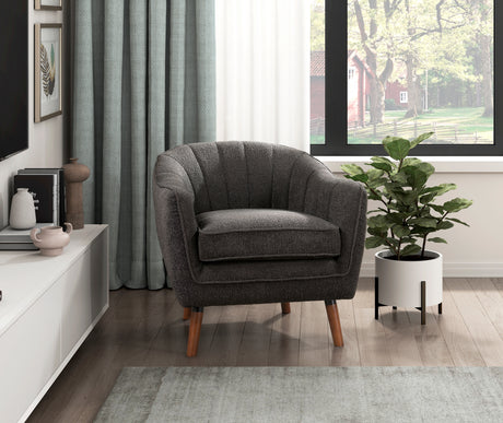 Cutler Charcoal Accent Chair from Homelegance - Luna Furniture