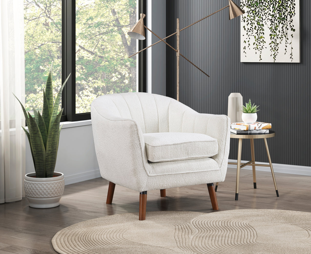 Cutler White Accent Chair from Homelegance - Luna Furniture