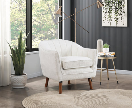 Cutler White Accent Chair from Homelegance - Luna Furniture