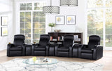 Cyrus Black Home Theater Upholstered Recliner from Coaster - Luna Furniture